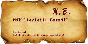 Müllerleily Bazsó névjegykártya
